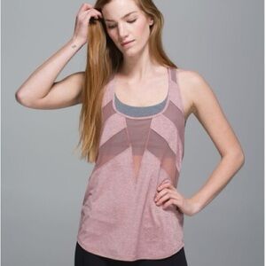 Lululemon If You're Lucky Tank Heathered Bark Berry / Raspberry Glo Light Size 4